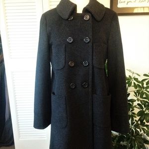 J.Crew Classic Wool Winter Pea Coat - Grey